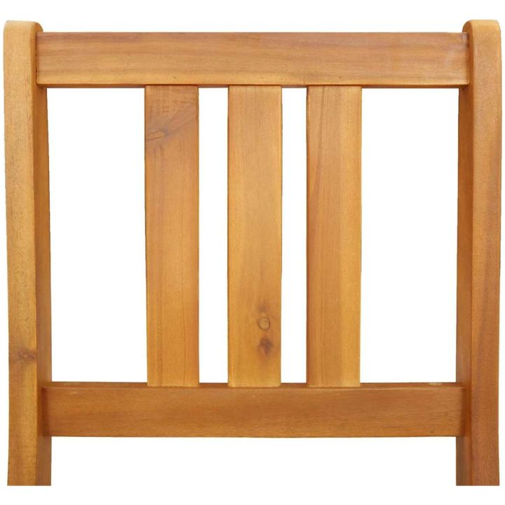 Fällbara trädgårdsstolar 2 st 36x46x85 cm Massivt trä akacia vidaXL Standard – bild 9