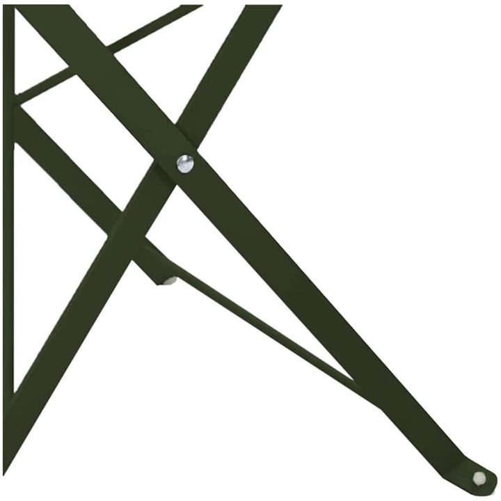 Fällbara Trädgårdsstolar 2 st Mörkgrön Stål vidaXL Medium – bild 8