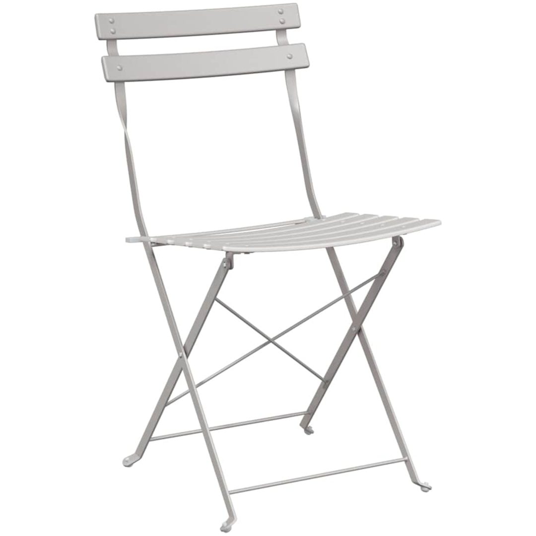 Fällbara Trädgårdsstolar 2 stycken Beige Stål vidaXL Standard – bild 4