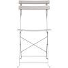 Fällbara Trädgårdsstolar 2 stycken Beige Stål vidaXL Standard – miniatyr 5
