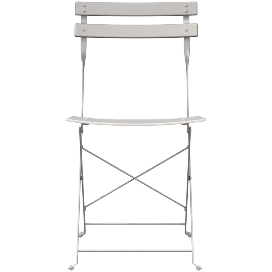 Fällbara Trädgårdsstolar 2 stycken Beige Stål vidaXL Standard – bild 5