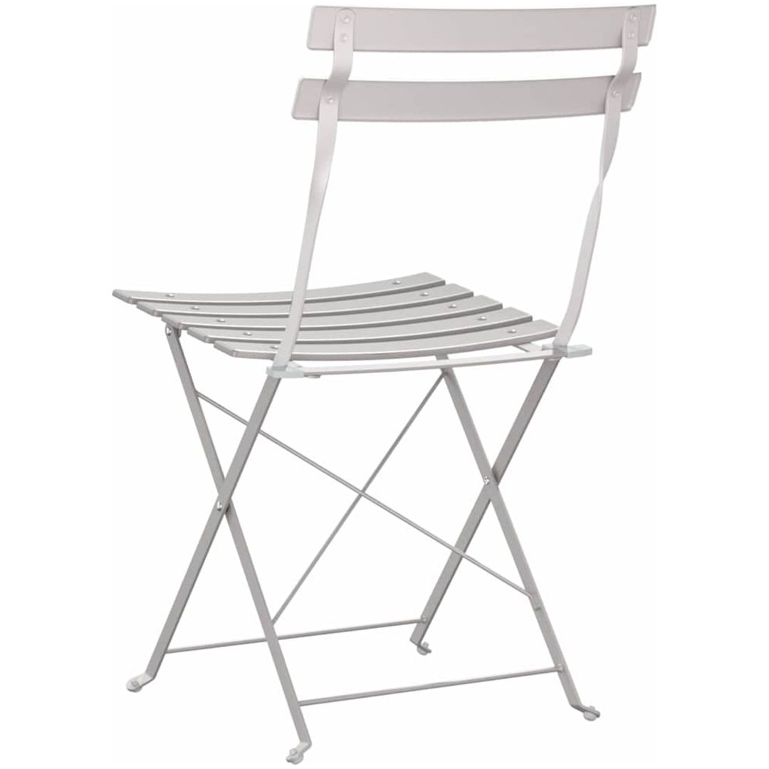 Fällbara Trädgårdsstolar 2 stycken Beige Stål vidaXL Standard – bild 7