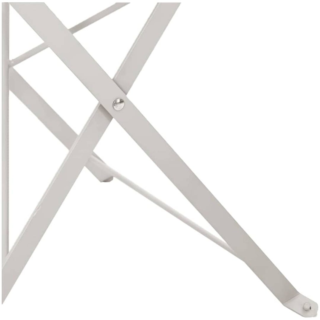 Fällbara Trädgårdsstolar 2 stycken Beige Stål vidaXL Standard – bild 8
