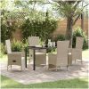 Fällbara trädgårdsstolar Set 5 pcs Beige vidaXL 140 x 70 x 73 cm – miniatyr 1