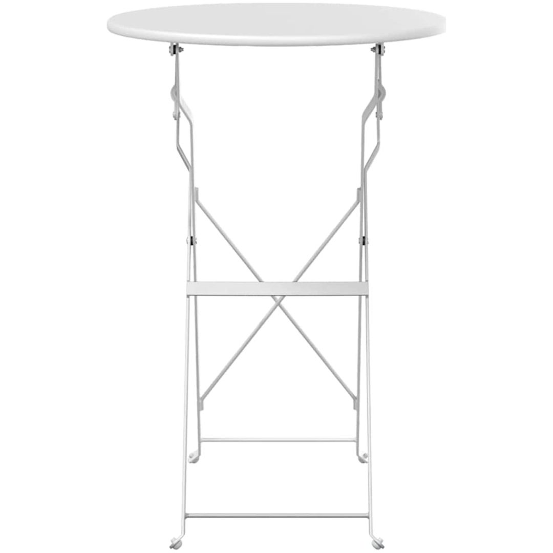Fällbart Bistrobord Vitt 50x71 cm Pulverlackerad Stål vidaXL 50 x 50 x 71 cm – bild 4