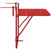 Fällbart Hängande Balkongbord Rött 60x40 cm i Stål vidaXL 60 x 39 x 50 cm, 60 x 39 x 57,5 cm, 60 x 39 x 65 cm – miniatyr 7