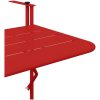 Fällbart Hängande Balkongbord Rött 60x40 cm i Stål vidaXL 60 x 39 x 50 cm, 60 x 39 x 57,5 cm, 60 x 39 x 65 cm – miniatyr 8