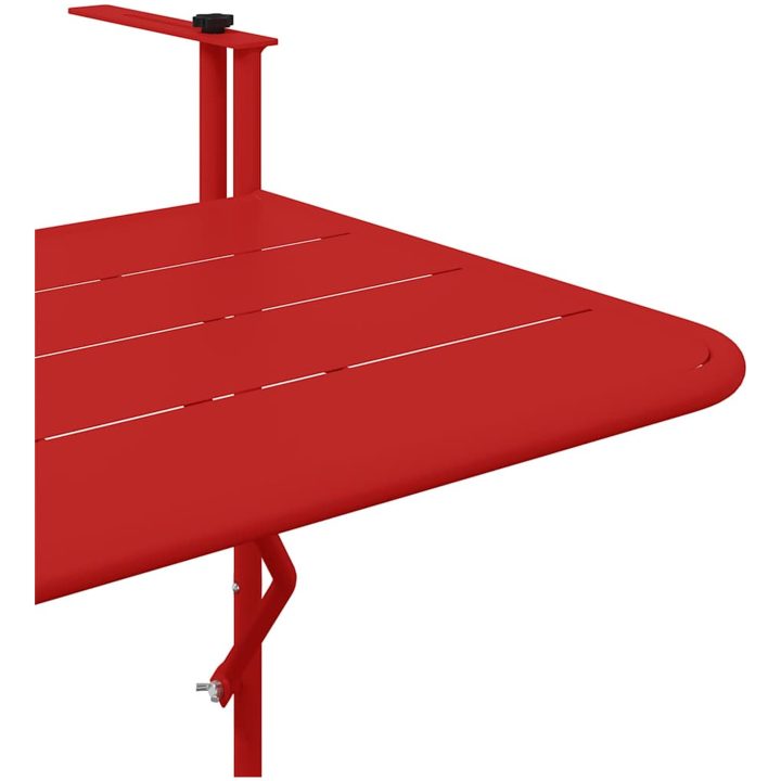 Fällbart Hängande Balkongbord Rött 60x40 cm i Stål vidaXL 60 x 39 x 50 cm, 60 x 39 x 57,5 cm, 60 x 39 x 65 cm – bild 8