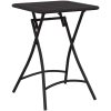 Fällbart Trädgårdsbord - Antracit - 55x55x73 cm - Stål vidaXL Compact – miniatyr 2
