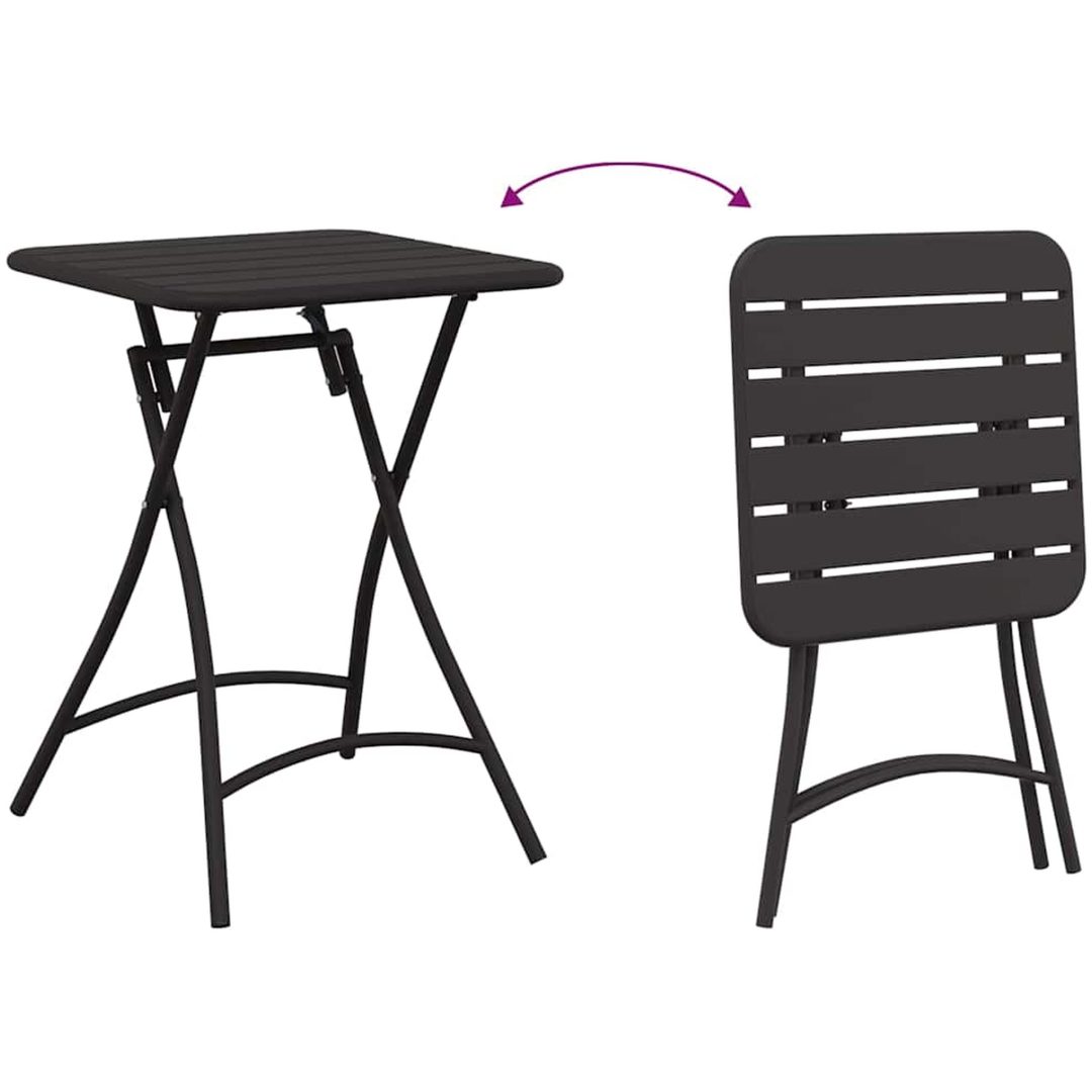 Fällbart Trädgårdsbord - Antracit - 55x55x73 cm - Stål vidaXL Compact – bild 9