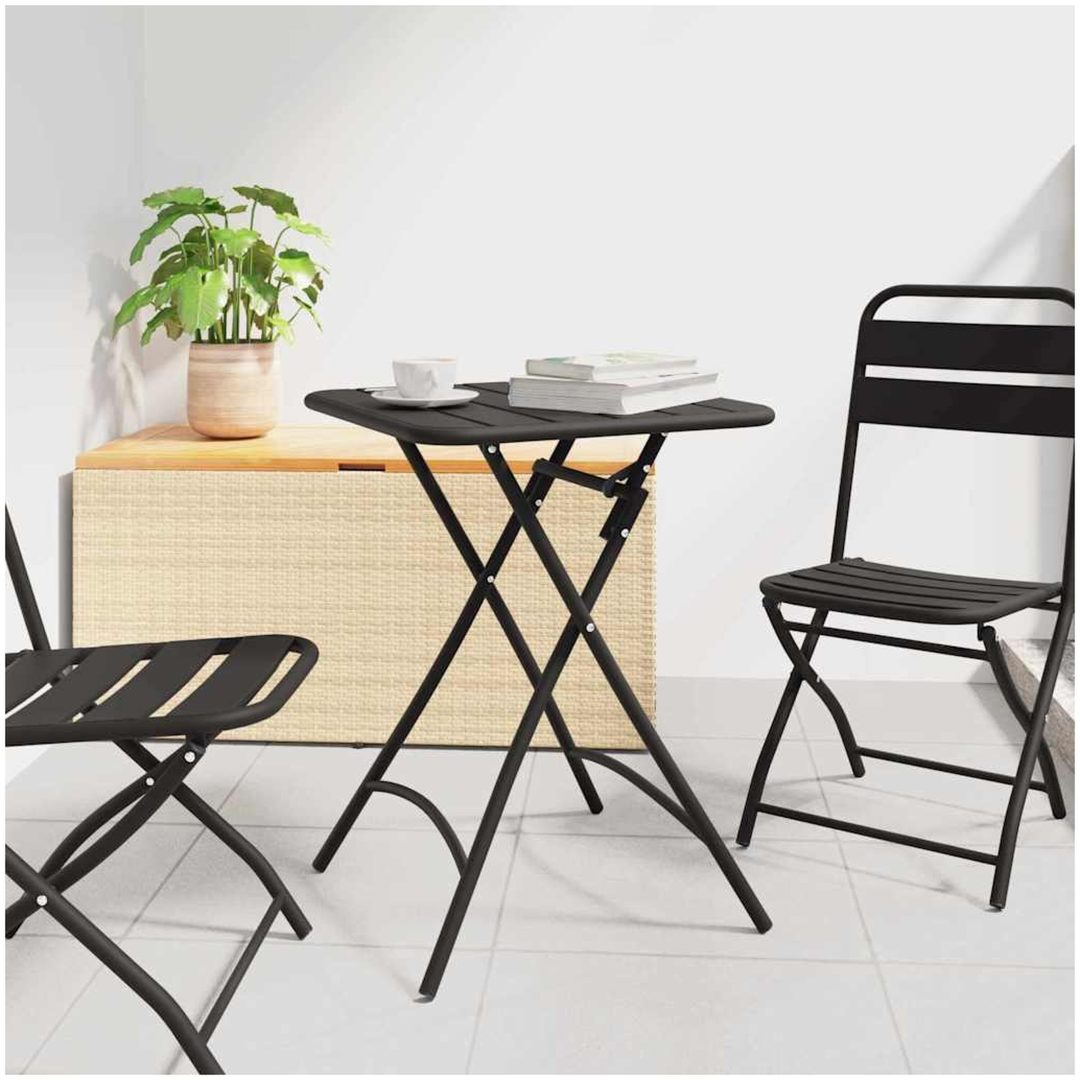 Fällbart Trädgårdsbord - Antracit - 55x55x73 cm - Stål vidaXL Compact