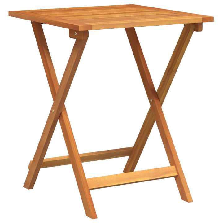 Fällbart trädgårdsbord Fyrkantigt Massivt trä Akacia vidaXL 60 x 60 x 72 cm – bild 2