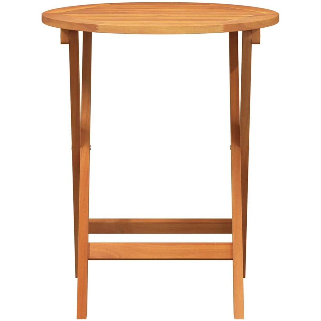 Fällbart trädgårdsbord Rund Massivt Akaciaträ vidaXL ⌀60 x 72 cm – bild 4