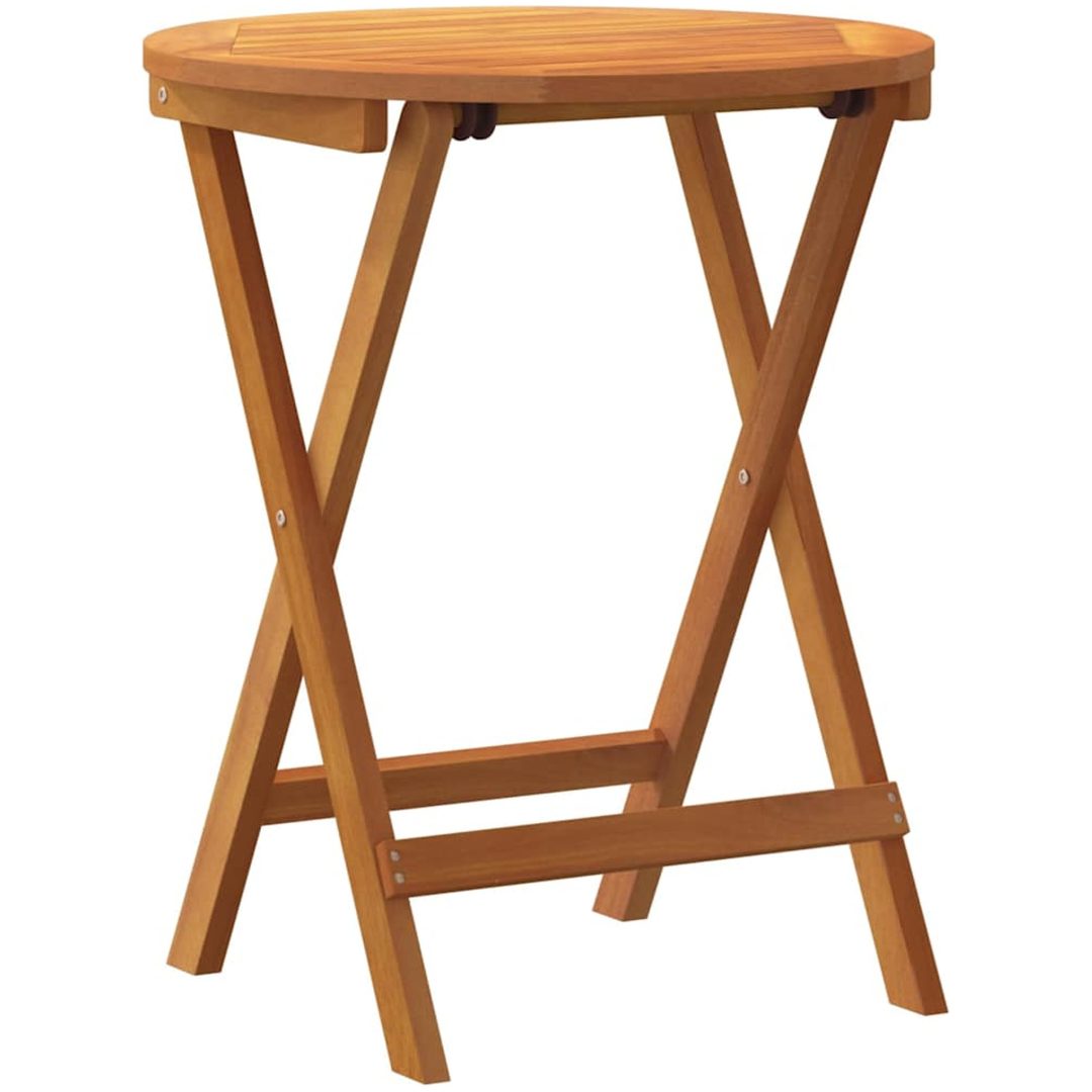 Fällbart trädgårdsbord Rund Massivt Akaciaträ vidaXL ⌀60 x 72 cm – bild 6