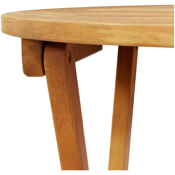 Fällbart trädgårdsbord Rund Massivt Akaciaträ vidaXL ⌀60 x 72 cm – bild 8