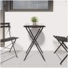 Fällbord Bistro Antracit 50x71 cm Pulverlackad Stål vidaXL 50 x 50 x 71 cm – miniatyr 3