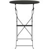 Fällbord Bistro Antracit 50x71 cm Pulverlackad Stål vidaXL 50 x 50 x 71 cm – miniatyr 4
