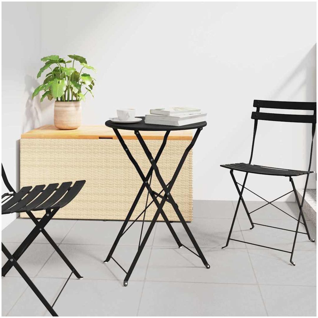 Fällbord Bistro Antracit 50x71 cm Pulverlackad Stål vidaXL 50 x 50 x 71 cm