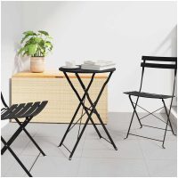 Fällbord Bistro Antracit 50x71 cm Pulverlackad Stål vidaXL