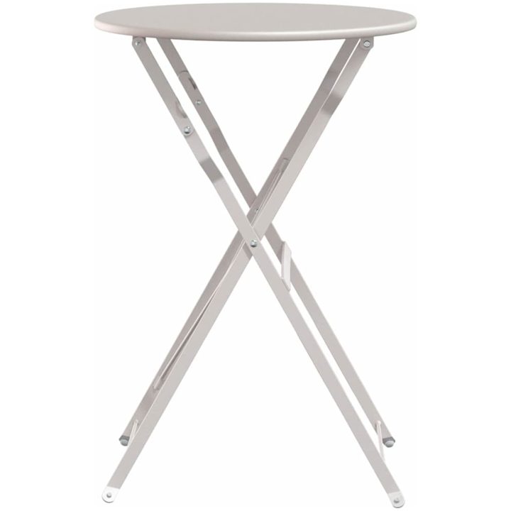 Fällbord Bistro Beige 50x71 cm Pulverlackerad Stål vidaXL 50 x 50 x 71 cm – bild 5