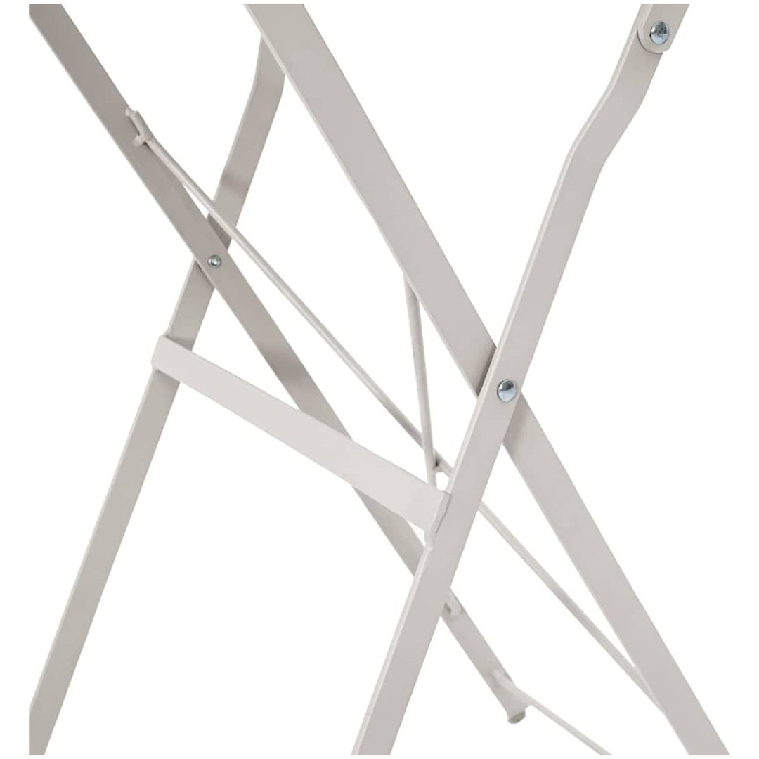 Fällbord Bistro Beige 50x71 cm Pulverlackerad Stål vidaXL 50 x 50 x 71 cm – bild 8