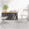 Fällbord Bistro Beige 50x71 cm Pulverlackerad Stål vidaXL 50 x 50 x 71 cm – miniatyr 1
