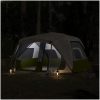 Familjetält 10 personer med LEDs grön snabbrest vidaXL – miniatyr 3