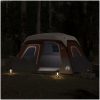 Familjetält 6 personer med LEDs grå&orange snabbrest vidaXL – miniatyr 3