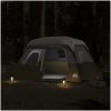 Familjetält 6 personer med LEDs grön snabbrest vidaXL – miniatyr 3