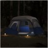 Familjetält 6 personer med LEDs ljusblå snabbrest vidaXL – miniatyr 3