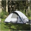 Familjetält 6 personer vit mörkläggningstyg vattentätt vidaXL 270 x 210 x 145 cm – miniatyr 3