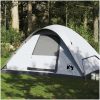 Familjetält 6 personer vit mörkläggningstyg vattentätt vidaXL 270 x 210 x 145 cm – miniatyr 1