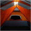 Familjetält 9 personer med LEDs grå&orange snabbrest vidaXL – miniatyr 10