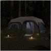 Familjetält 9 personer med LEDs grön snabbrest vidaXL – miniatyr 3