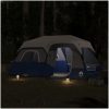 Familjetält 9 personer med LEDs ljusblå snabbrest vidaXL – miniatyr 3