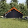 Familjetält A-Frame Grå och Orange Vattentätt vidaXL 7 - Personer – miniatyr 4