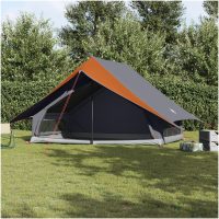 Familjetält A-Frame Grå och Orange Vattentätt vidaXL