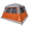 Familjetält cabin 6 personer orange vattentätt vidaXL 6 - Person – miniatyr 2