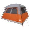 Familjetält cabin 6 personer orange vattentätt vidaXL 6 - Person – miniatyr 4