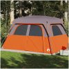 Familjetält cabin 6 personer orange vattentätt vidaXL 6 - Person – miniatyr 1