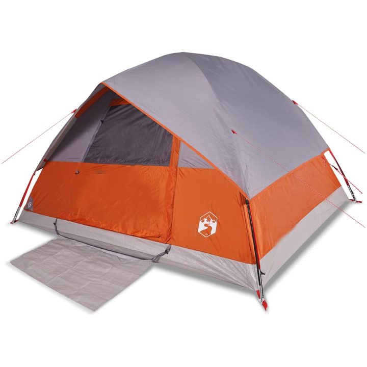 Familjetält kupol 6 person orange vattentätt vidaXL 6 - Person – bild 2