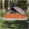 Familjetält kupol 6 person orange vattentätt vidaXL 6 - Person – miniatyr 3