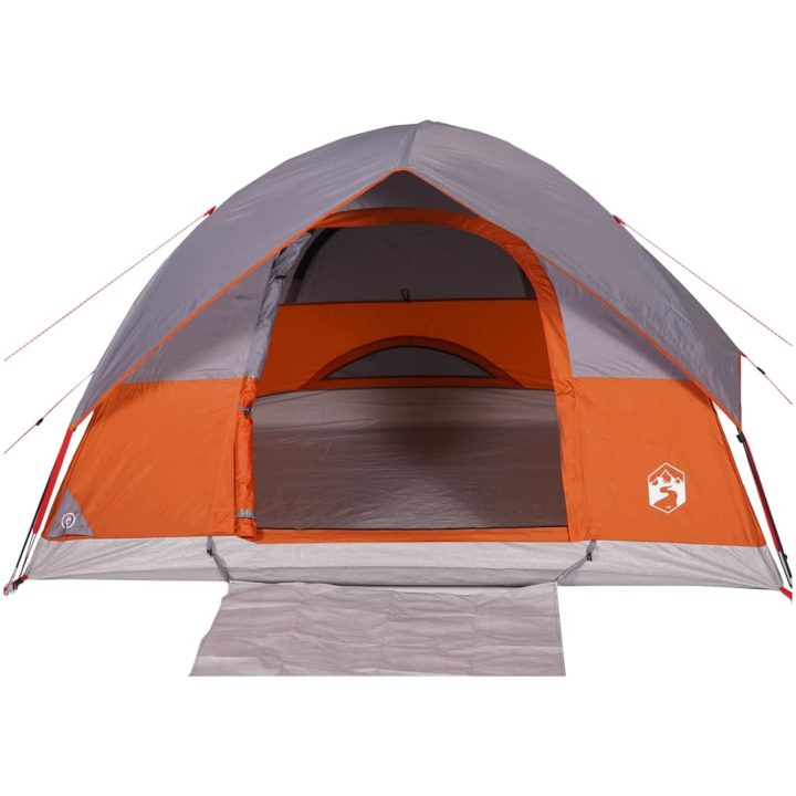 Familjetält kupol 6 person orange vattentätt vidaXL 6 - Person – bild 7