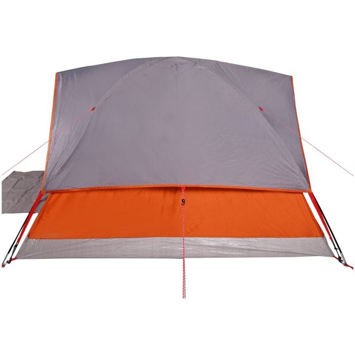 Familjetält kupol 6 person orange vattentätt vidaXL 6 - Person – bild 8