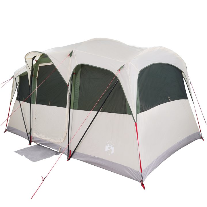Familjetält med Fönster Kuppel Grön 10-Pers Waterproof vidaXL 10 - Personers – bild 2