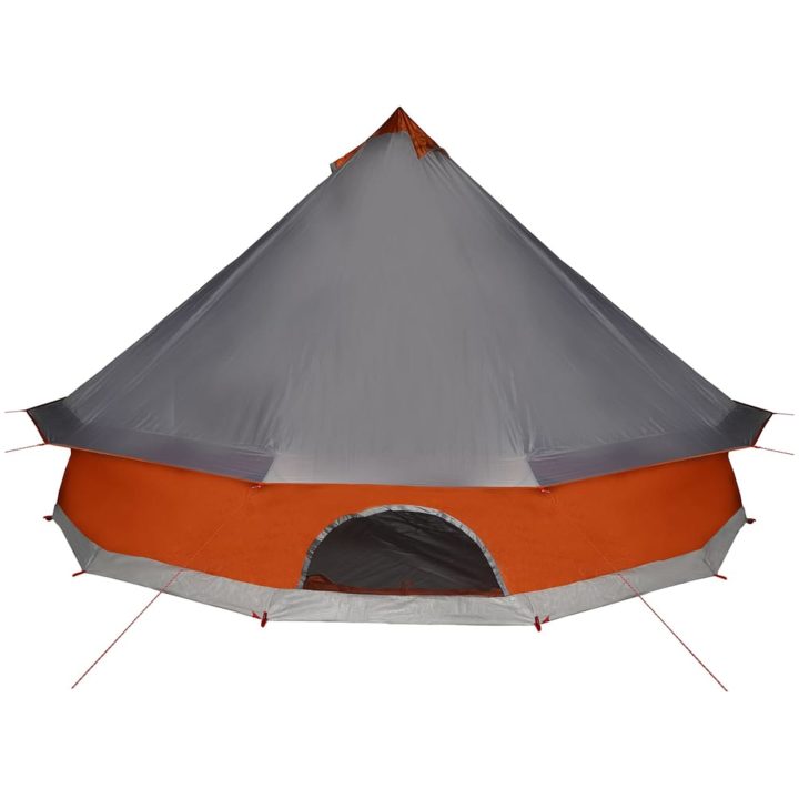 Familjetält tipi 10 person grå och orange vattentätt vidaXL 10 - Person – bild 9
