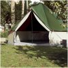 Familjetält tipi 10 personer grön vattentätt vidaXL 10 - Person – miniatyr 3