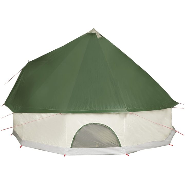 Familjetält tipi 10 personer grön vattentätt vidaXL 10 - Person – bild 8