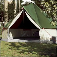 Familjetält tipi 10 personer grön vattentätt vidaXL