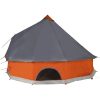 Familjetält tipi 12 person grå och orange vattentätt vidaXL 12 - Person – miniatyr 8